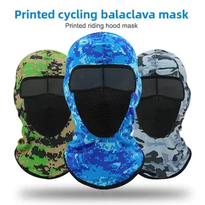 Ice silk printed hat, outdoor cycling hood, face mask, breathable liner, bicycle mask, hood hat