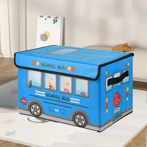 Toy Block Storage Box, Foldable Collapsible Dorm Clothing Organizer, Waterproof Moisture-Proof Car Trunk Box, Cartoon Storage Box, Card Truck Design