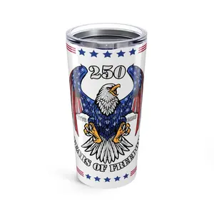 American Eagle 250 Years Tumbler 20oz | Patriotic Stars Stripes