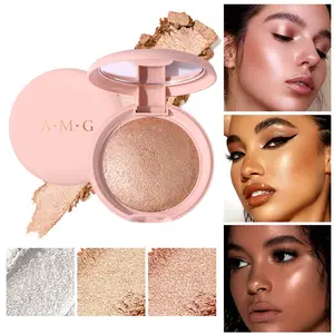 1pc Single Color Glow Seeker Highlighter Powder for Face and Eyes, Long-Lasting Shimmering Glow, 3D Contour Makeup for Everyday and Special Occasions-Beginners Valentine's Day and Mother's Day gifts