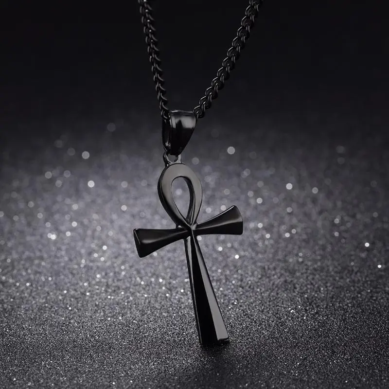 Amulet Pendant Egyptian Ankh Crucifix Necklaces Pendants  Symbol of Life Cross Necklaces Jewelry Wholesale