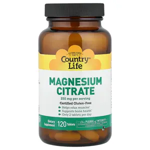 Country Life Magnesium Citrate, 120 Tablets