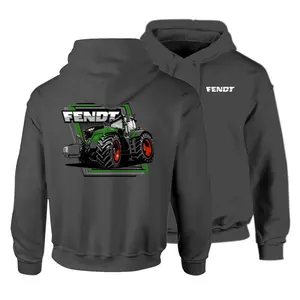 CASE Fendt 1050 Tractor Charcoal Hoodie Ultra Cotton Long Sleeve Farm Wear For Him For Her