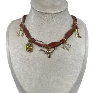 University of Texas Custom Bandana Charm Necklace