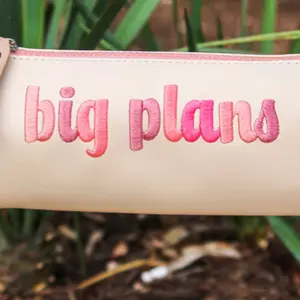 Big Plans Embroidered Pouch