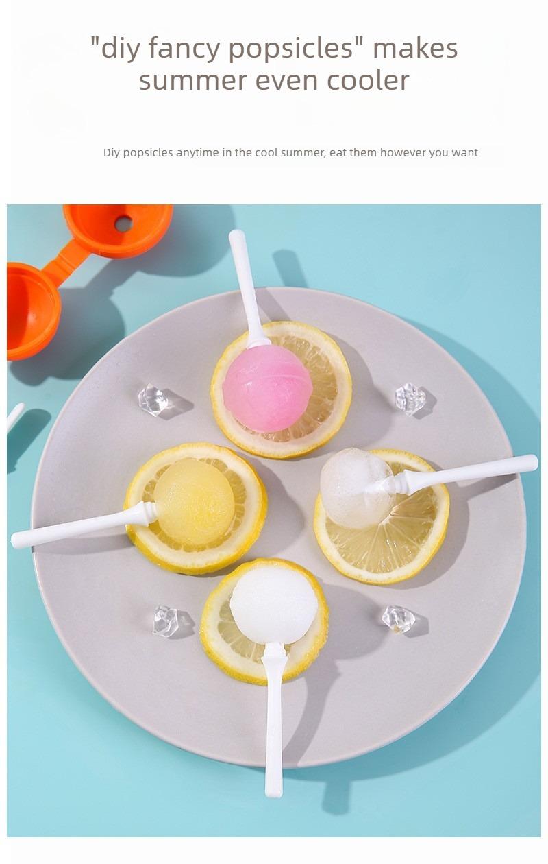 4PCS DIY Creative Popsicle/Ice Cream Mold for Home Use — Food Grade, Easy to Release