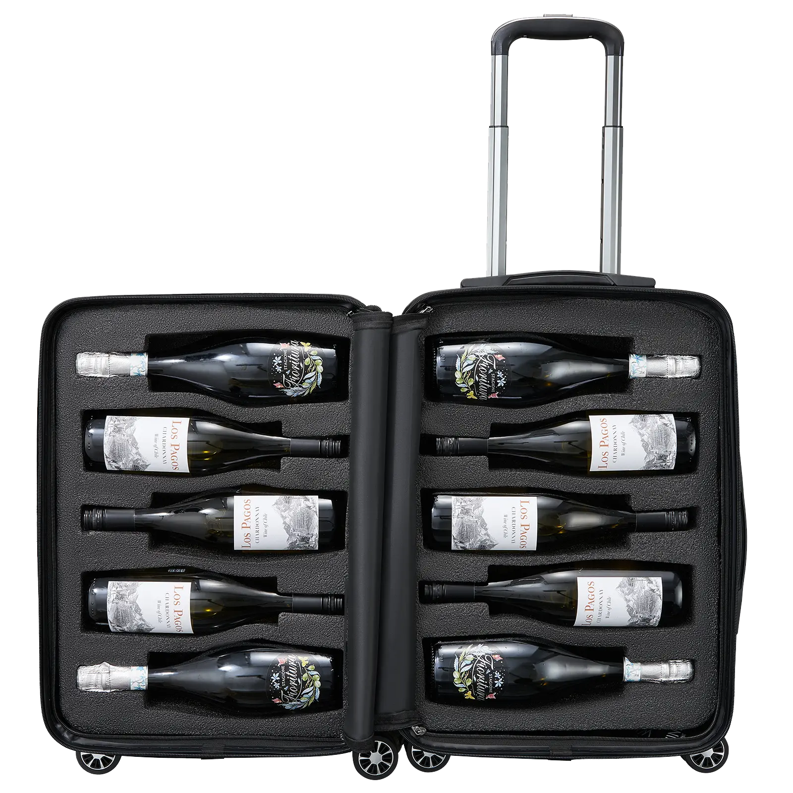 Wine Bottle Suitcase Holds 10 Standard 750 Ml Size Bottles Universal Airplane Luggage Case Tsa Appro