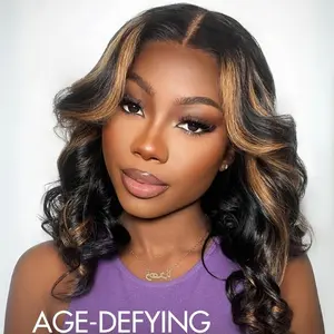 UNice Ombre Brown Highlight Body Wave Wig Pre Cut 7x5 HD Lace Human Hair Wigs with Invisible Knots Pre Plucked Hairline Beginners Friendly TikTokShopHolidayHaul
