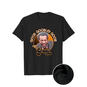 Grady Wilson Good Goobley Goo Graphic Tee Sanford And Son Inspired Mens Casual Black Cotton Shirt With Orange Print Perfect Gift For Fans And Birthdays