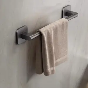 Wall-Mounted Towel Rack Set, No Drilling Installation, Multi-Functional Single Rod, Bathroom Organizer, Bathroom Organizing Accessories, Perfect Gift for All Seasons