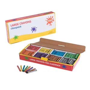 3 3/4" Bulk 400 Pc. Large Crayon Classpack - 8 Colors per Pack