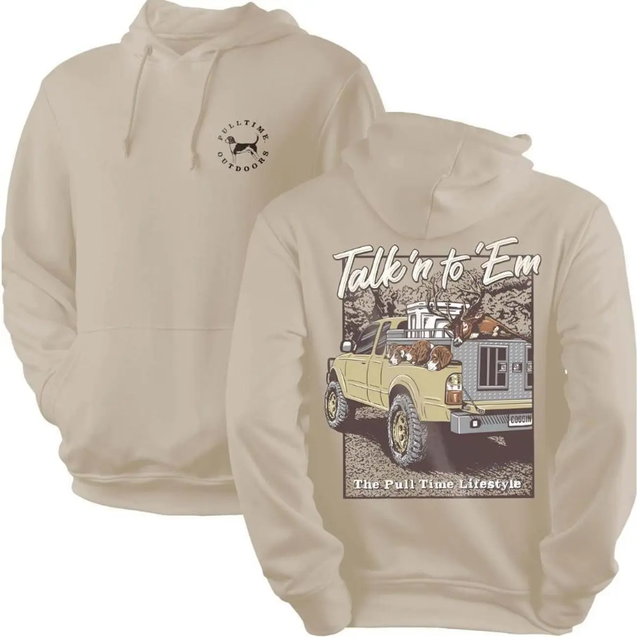 Talk'n to 'Em Hoodie / Sweatshirt / T-shirt - Deer Dogs Pull Time Unisex Hoodie, Ideal Beer Gifts, Heavy Cotton Sweatshirt