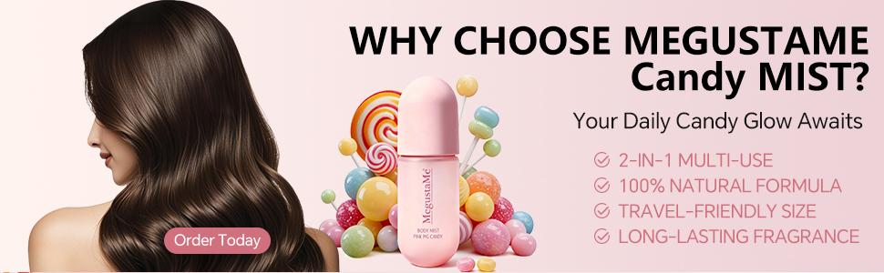 Pink candy perfume spray 100ml, sweet candy fragrance, light non stick daily perfume, warm and delicious fragrance, gift for her