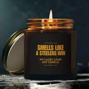 Smells Like a Steelers Win Sport Candle, Soy Wax Candle Gift, Steelers Football Candle, Victory Candle, Steelers Football Fan Gift, Gift for Winners, Sport Win Candle Gift, Christmas Gift Idea, Gift For Fan, Game Day Decor