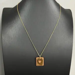 Pre-owned Hermès As de Coeur Pendant Necklace LDZ0044