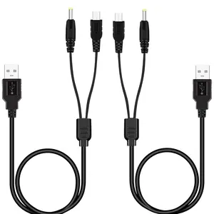 2 Pack PSP Charger Cable, Portable USB PSP Power Cord & Data Cable for Sony PSP 1000 2000 3000, Charging Cord 2-in-1