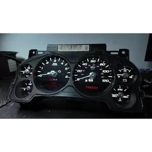2007–2014 GM Carbon Fiber Z71 Gauge Cluster | white LED Backlight + White Warning Lights |