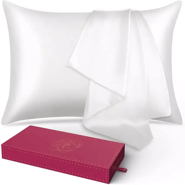 Silk Pillowcase  1 Pack,  Mulberry Silk & Natural Wood Pulp Fiber Double-Sided Design, Silk Pillow Covers with Hidden Zipper