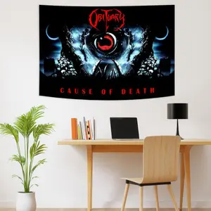 2025 NEW Obituarys Band Logo Death Metal Music Theme Interior Decoration Banner Tapestry for Room Decor