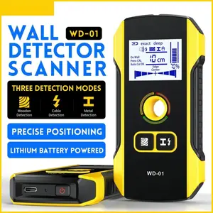 WD-01 Metal Detector Wall Scanner with Newly Designed Positioning Hole for AC Live Cable Wires Metal Wood Stud Find