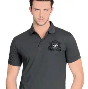 36025 Playera Gris con Gallo Casual - Black Shirt with Rooster Design for Men, Comfortable & Versatile for Casual Wear