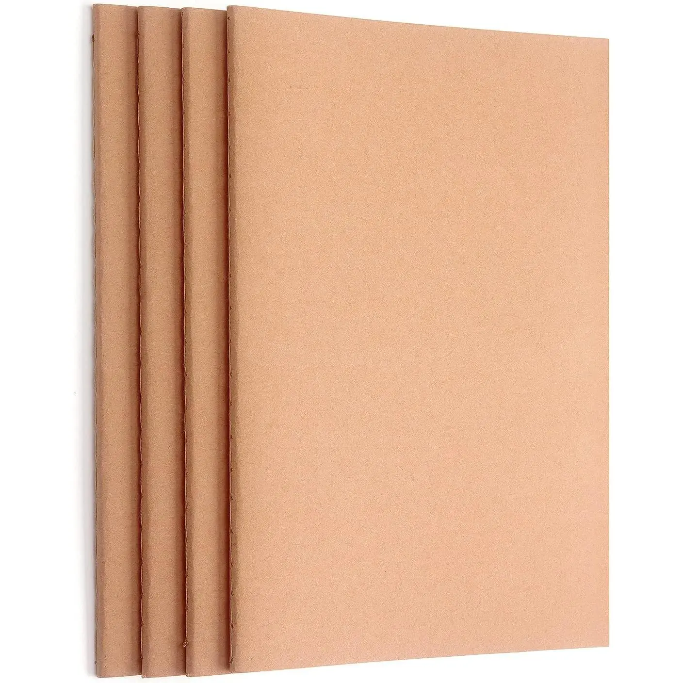 4 Pack Blank  Notebooks, Blank Paper Sketchbooks for Drawing Doodling Writing,Travel Journal Set, A5, 36 Pages, 8.3" X 5.5"