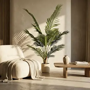 Artificial Areca Palm Plant 6Feet Fake Palm Treewith 18 Leaves - Indoor/Outdoor Modern Decor- 5.25FT 13 Leaves - Housewarming GiftDecoration Items Decorative