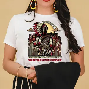 Native American History Graphic Tee, Indigenous Awareness T-Shirt, Where Thousands of Voices Unisex Apparel, Cultural Awareness T-Shirt, Meaningful Native Design