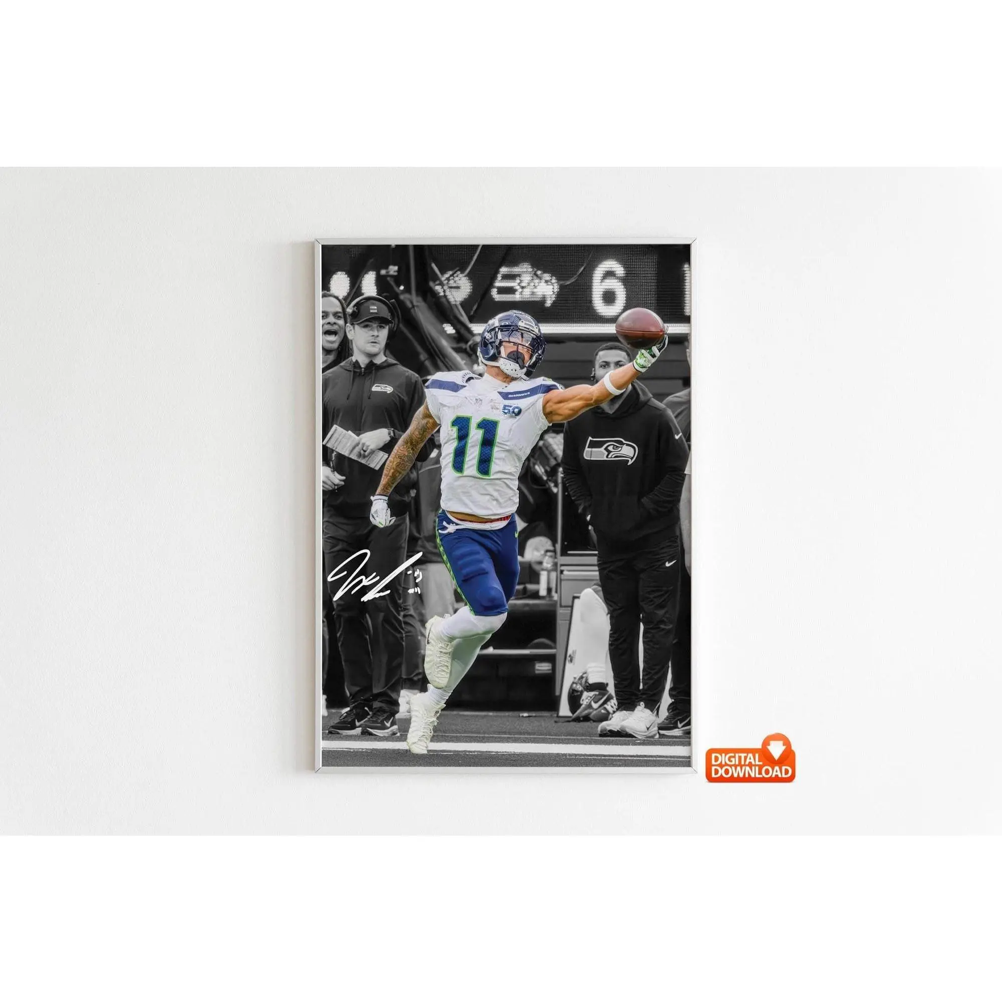 Jaxon Smith-Njigba Poster, Signed Football Poster, Best Gift For Fans( Unframed - Print Only )