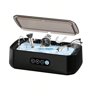 Ultrasonic Jewelry Ring Cleaner, 40W 48KHz 640ml, Portable Professional Ultrasonic Cleaning For Dentures, Glasses And Watches
