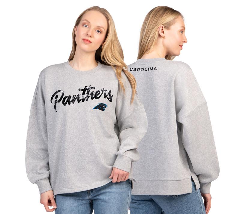 NFL Officially Licensed Women's Lurex Fleece Crewneck