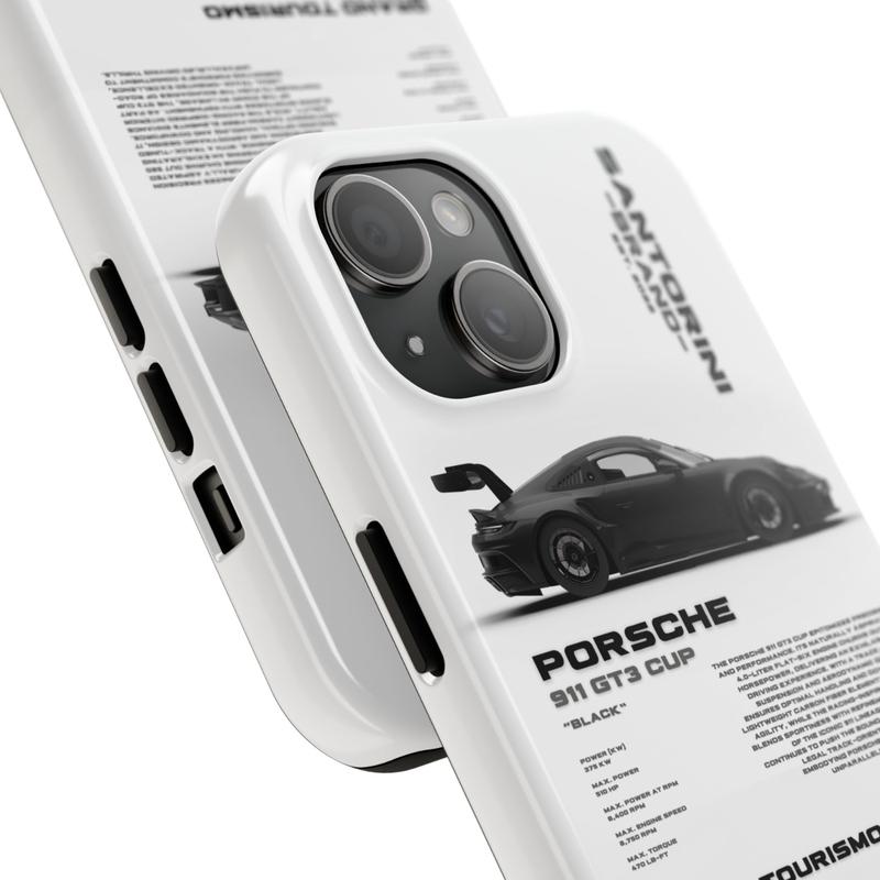 Porsche 911 GT3 RS Matching Phone Case for Couples| Black & White His & Hers Porsche Phone Cover for iPhone 16 Promax, Samsung, Pixel| Supercar Art, Car Enthusiast Gift for Automotive Supercar Lover