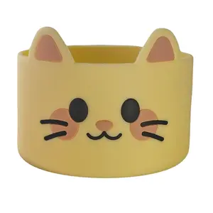 Yellow Tabby Cat Silicone Tumbler Boot
