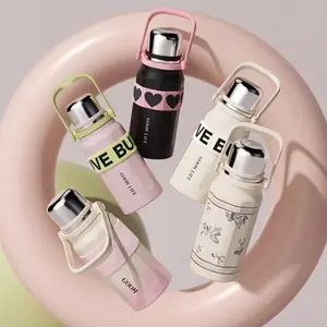 【The Crossbody Series】GOOM | 32oz Large Capacity Tumbler,Stainless Steel Insulated Thermos with Adjustable Strap, Hand-carry Stylish Tea Flasks