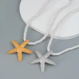 Summer new starfish necklace alloy necklace female ocean style pendant party accessories