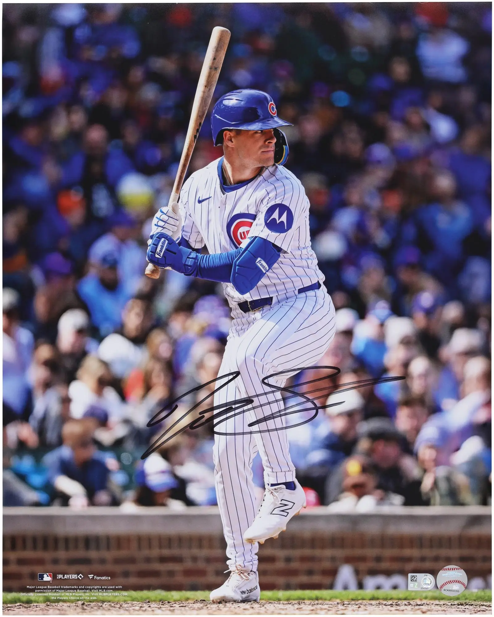 Matt Shaw Chicago Cubs Autographed Batting 16" x 20" Photograph - Fanatics Authentic Certified