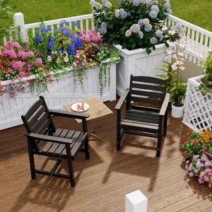 Anbuy Patio Dining Chair Set of 2, 400lb Outdoor Chairs with Curved Backrest and Ergonomic Armrests for Every Scene in Outdoor, Dining, Garden Furniture Design