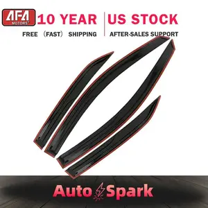 For 2009-2013 Toyota Corolla Sedan JDM Mugen Style Window Visors Sun Rain Guards