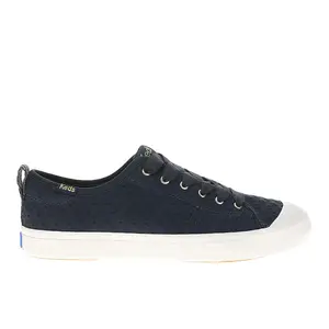 Keds Womens Cruise Mini Daisy Eyelet Slip On Sneakers Shoes Casual - Black