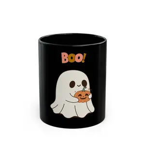 Mug, Spooky Halloween Ghost on a Cup, Haunted House Coffee Mug, Creepy Tea Cup, October Decor, Gothic Kitchenware