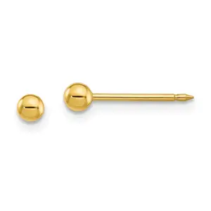 Fashion 3 mm Ball Post Earrings