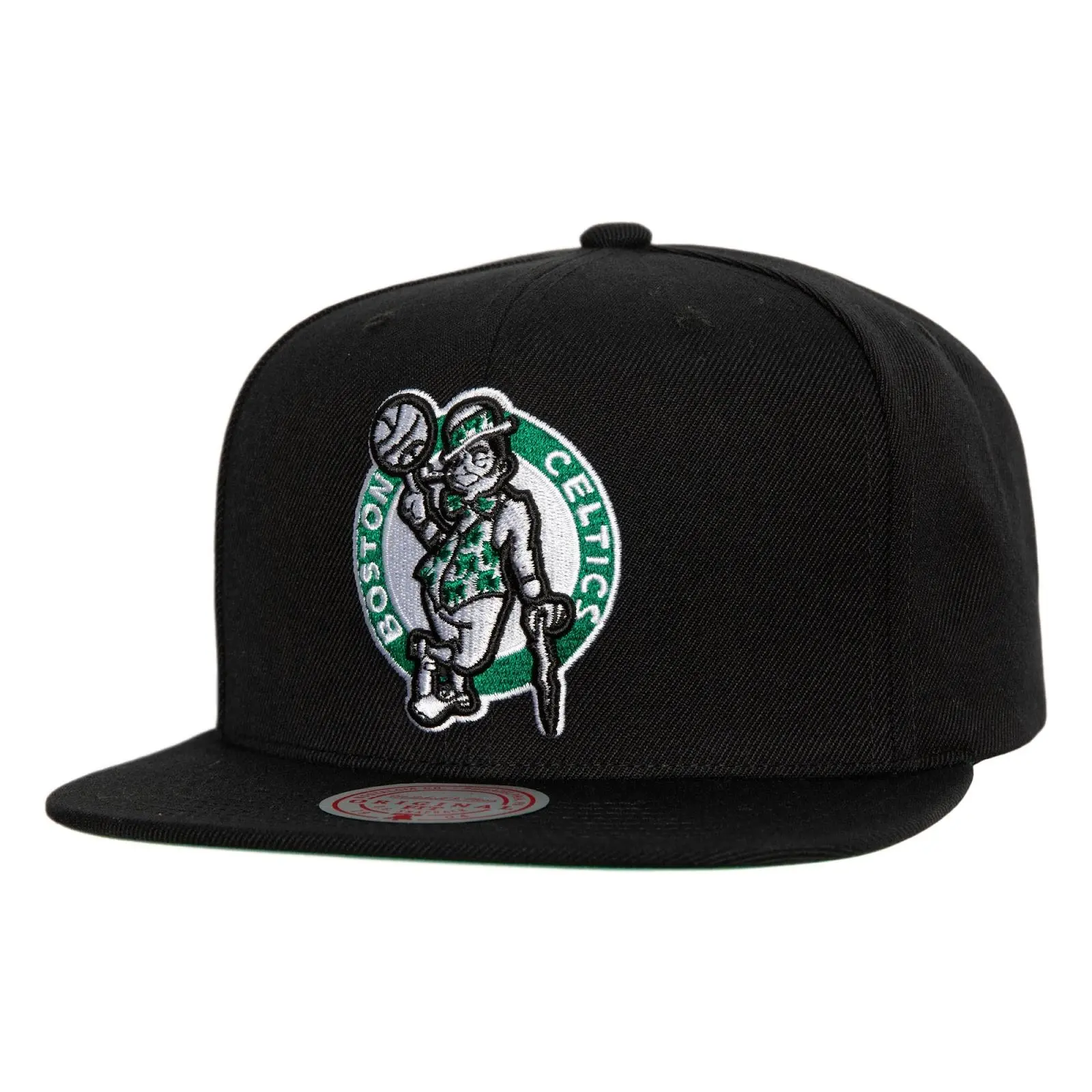 Black Boston Celtics Hardwood Classics Top Spot Snapback Hat NBA Throwback Cap Adjustable Fan Gear Mitchell & Ness