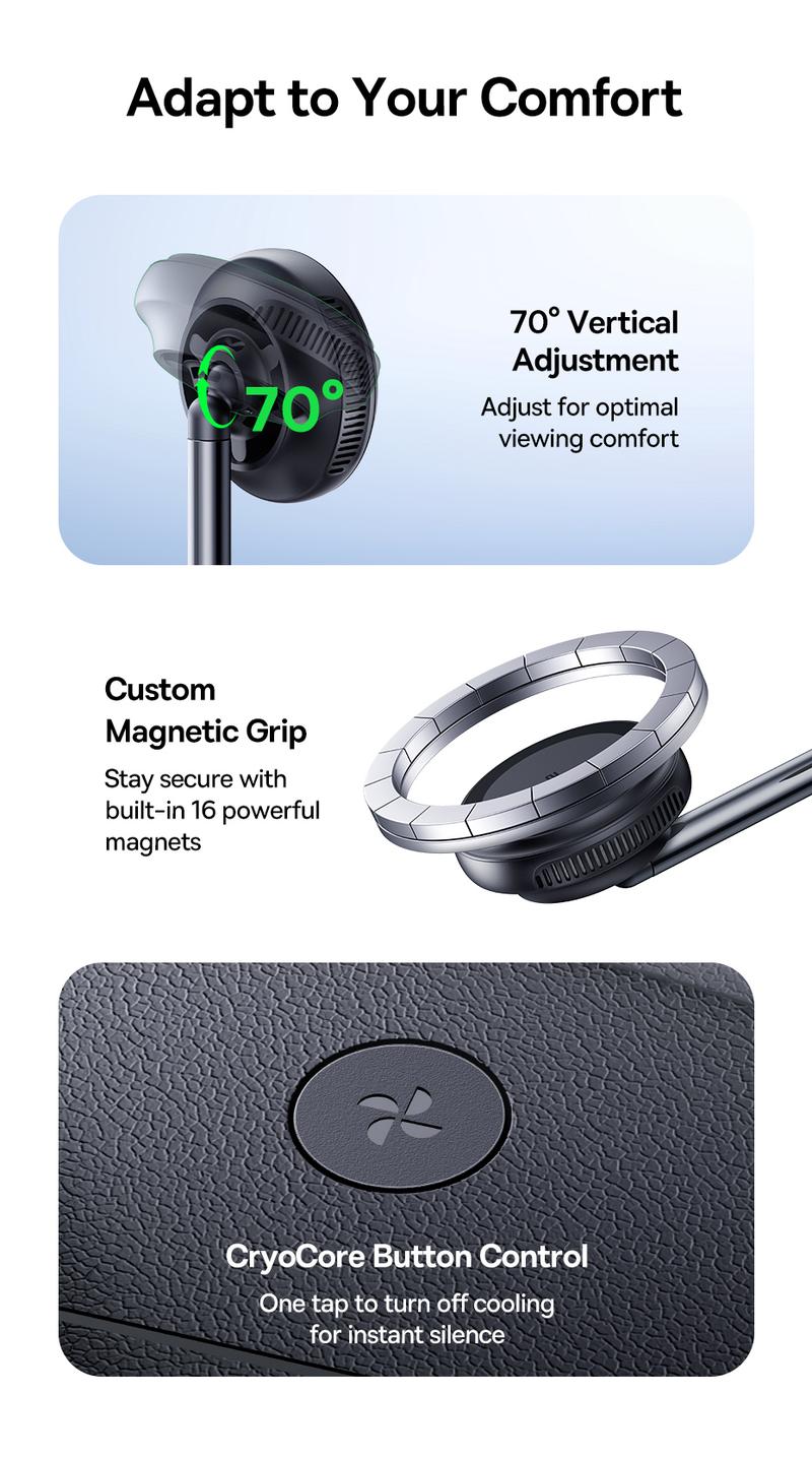 Baseus FS41 3-in-1 Wireless Charging Stand with TEC Cooling (45W ...