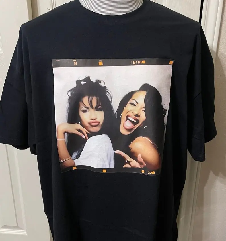 Selena Shirt Aaliyah Tshirt Selena Quintanilla Aaliyah Haughton BFF Sweater 90s Pop Star Tee Hip Hop Tshirt Tejano Queen Of Cumbia Shirt 2