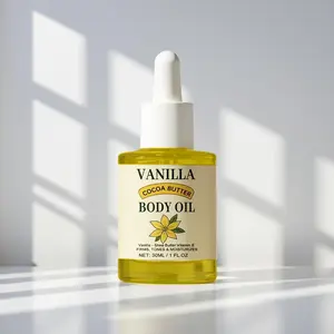 Vegan Vanilla Cocoa Body Oil 30ML, Moisturizing, Hydrating & Nourishing Skin Care, Suitable for All Skin Types, Perfect for Daily Use, Perfect for Most Occasions: Dates & Workdays