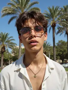 7051 2pcs Metal Frame Casual Style Decorative Lens, Plain Pattern All Seasons Accessory, No Ca Prop 65 Requirement