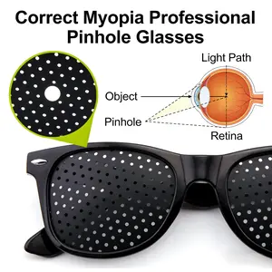 Pinhole Training Glasses for Focus Exercises & Screen Relief Unisex Pinhole Glasses for Vision Training Myopia Astigmatism Correction eye fatigue black men lightweight eyewear sunglass anti eyestrain anti-eye strain