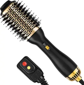 Hair Dryer Brush Blow Dryer Brush in One, 4 in 1 Ionic Hairdryer and Styler Volumizer with Oval Titanium Barrel, Hot Air Straightener for Smooth Frizz-Free Blowout