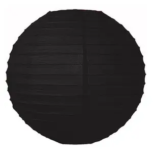 10 In. Black Paper Lantern