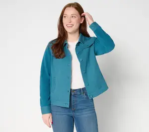 Belle by Kim Gravel Twill & Fleece Jacket